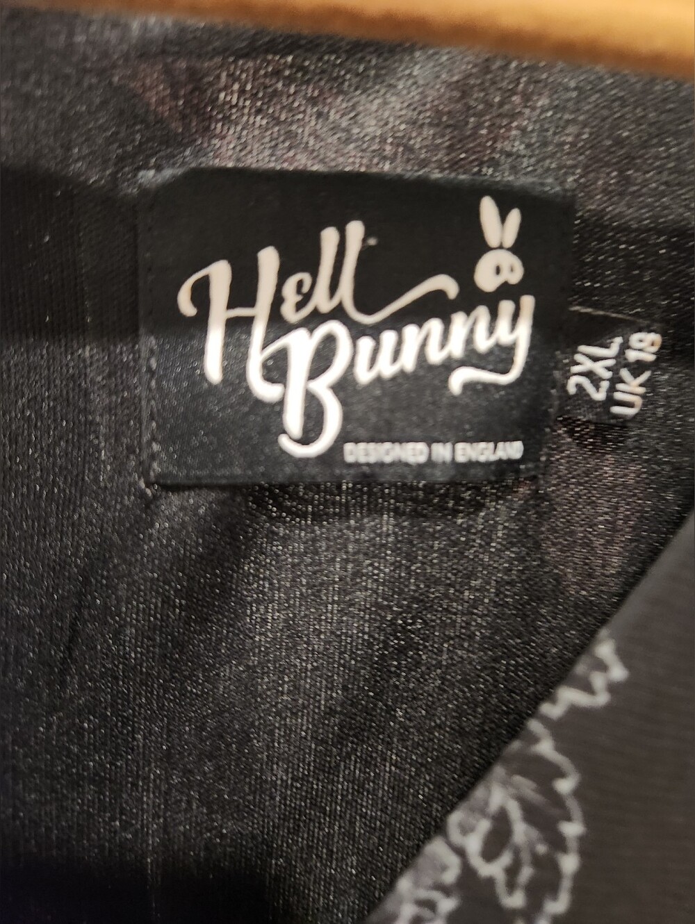 Hell Bunny Black Wrap Dress with Red Roses & Pink Snake Motif - Picture 2 of 3